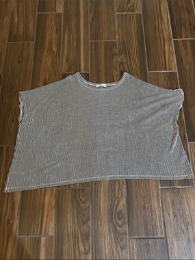 Zenana Striped Black and White Women’s Boxy Tee
